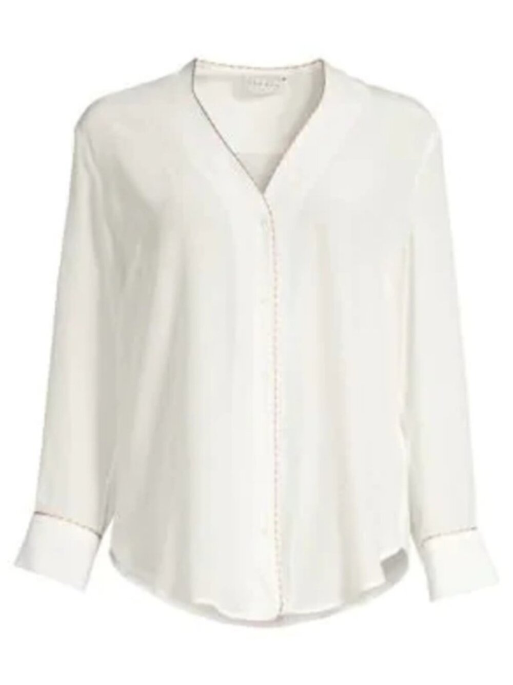 Sandro Paris NWT SILK Ecru Long Sleeve PAUL Blouse, Sandro Size 2 (Medium)